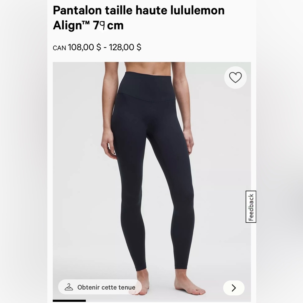 Lululemon Align High-Rise Leggings in Dark Navy (79 cm / 31 in inseam)